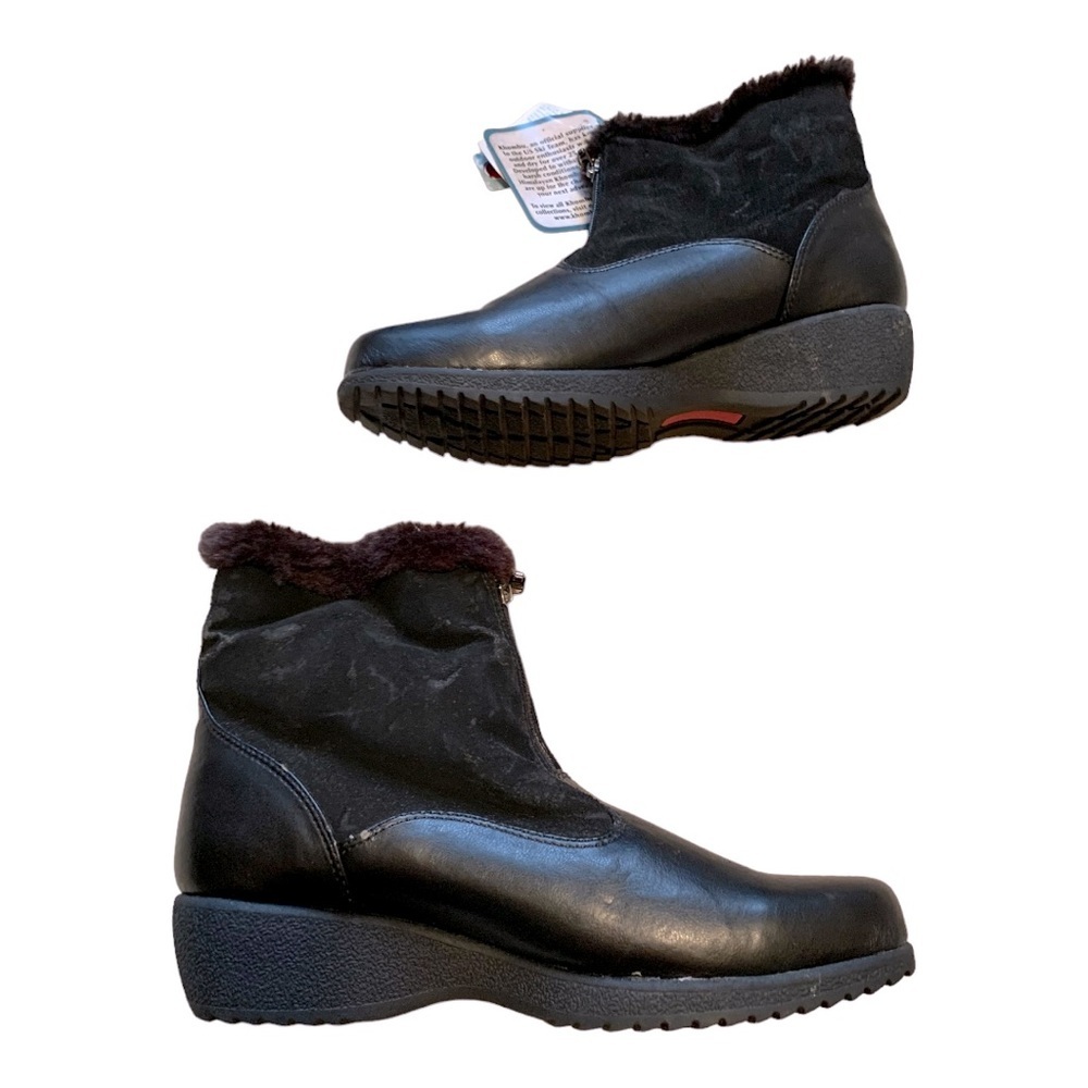 NEW KHOMBU Maple Zip Patent Leather Winter Boots
